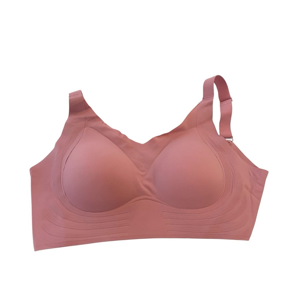 ZenaLift Supportive Wireless Lift Bra - Pink - Size 4XL - NWT Seamless Comfort